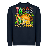 Navy Tacos And Tequila Heavyweight Sweatshirt - CowhideDigitalArt