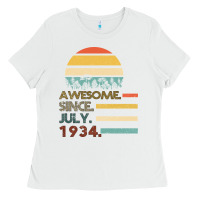 White Awesome Since JULY 1934 Ladies Tee - Bettercallsaul