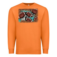 Carrot American football leopard cowhide turquoise  leather background Premium Sweatshirt - BarkalooDesign