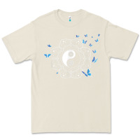 Bone yin yang with butterflies ancient chinese yin yang Premium Tee - Craftify
