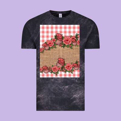 Valentines Day Burlap Background Vintage Tee Designed By Jasminsmagicworld