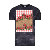 Cloud Black valentines day burlap background Vintage Tee - Jasminsmagicworld