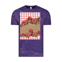 Cloud Purple valentines day burlap background Vintage Tee - Jasminsmagicworld