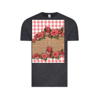 Vintage Black valentines day burlap background Vintage Tee - Jasminsmagicworld