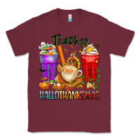 Burgundy hallothanksmas teacher Classic Tee - texasbilliewilder