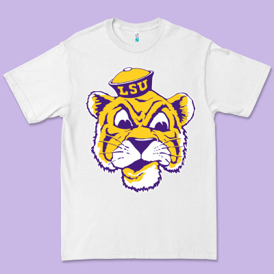 Vintage Louisiana State Tiger Mascot Premium Tee Designed By Craftify