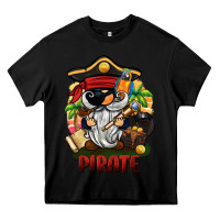 Black pirate gnome Heavy Core Tee - BarkalooDesign