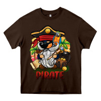 Chocolate Brown pirate gnome Heavy Core Tee - BarkalooDesign