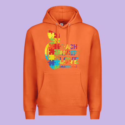 Autism Teach Accept Understand Love Premium Hoodie Designed By Cowhidedigitalart