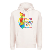 Pale Pink Autism Teach Accept Understand Love Premium Hoodie - CowhideDigitalArt