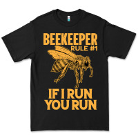 Black bee beekeeper if i run you run bumble bee humour 449 hive beekeeping Premium Tee - Craftify