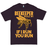 Plum bee beekeeper if i run you run bumble bee humour 449 hive beekeeping Premium Tee - Craftify