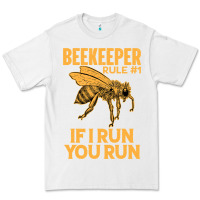 White bee beekeeper if i run you run bumble bee humour 449 hive beekeeping Premium Tee - Craftify