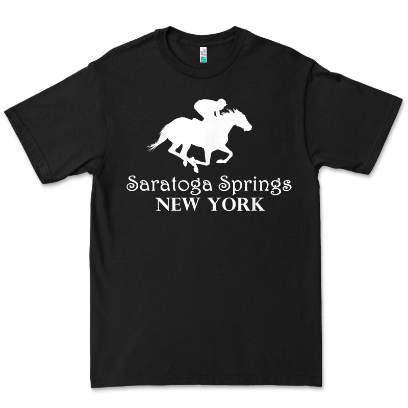 Saratoga Springs New York Horse Racing Jockey Premium Tee by Craftify | Teevron