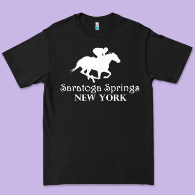 Saratoga Springs New York Horse Racing Jockey Premium Tee Designed By Craftify