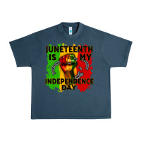 Midnight Navy juneteenth is my independence day cowgirl Urban Heavy Tee - CowGirlArtShop