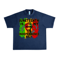 Navy juneteenth is my independence day cowgirl Urban Heavy Tee - CowGirlArtShop