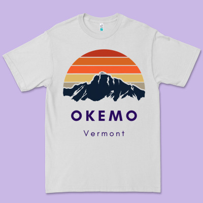 Okemo Vermont Skiing Snowboarding Hikers Gifts For Vt Travel Premium Tee Designed By Inspiradesign