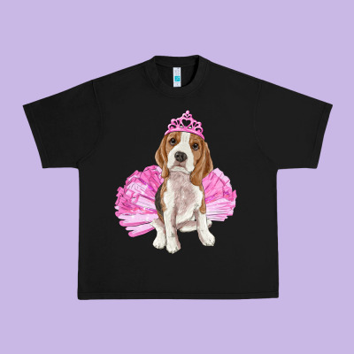 Balerina Beagle With Tutu Urban Heavy Tee Designed By Ranaportraitstore