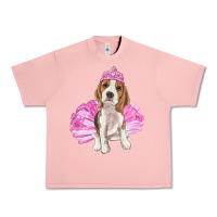 Salmon Balerina beagle with tutu Urban Heavy Tee - RanaPortraitStore