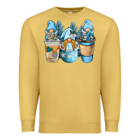 Antique Gold winter coffee gnome Premium Sweatshirt - BarkalooDesign
