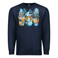 Navy winter coffee gnome Premium Sweatshirt - BarkalooDesign