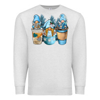 Oatmeal Heather winter coffee gnome Premium Sweatshirt - BarkalooDesign