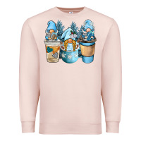 Pale Pink winter coffee gnome Premium Sweatshirt - BarkalooDesign