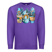 Purple winter coffee gnome Premium Sweatshirt - BarkalooDesign