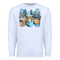 White winter coffee gnome Premium Sweatshirt - BarkalooDesign