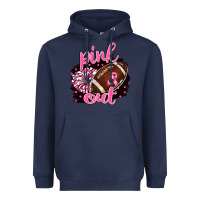 Navy pink out football Heavyweight Hoodie - BarkalooDesign