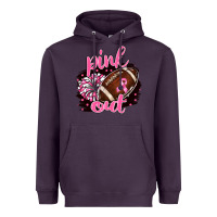 Plum pink out football Heavyweight Hoodie - BarkalooDesign