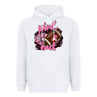 White pink out football Heavyweight Hoodie - BarkalooDesign