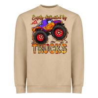 Mushroom Easily Distracted By Trucks Heavyweight Sweatshirt - CowhideDigitalArt