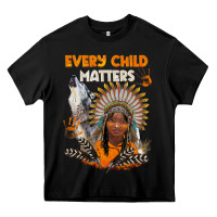 Black every child matters child and wolf Heavy Core Tee - BarkalooDesign
