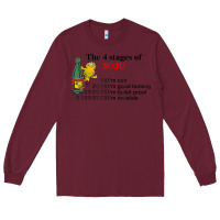 Burgundy the 4 stages of soju i'm rich i'm good looking t shirt Long Sleeve Tee - DesignPulse