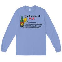Colony Blue the 4 stages of soju i'm rich i'm good looking t shirt Long Sleeve Tee - DesignPulse