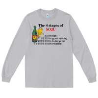 Moon Dust the 4 stages of soju i'm rich i'm good looking t shirt Long Sleeve Tee - DesignPulse