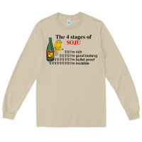 Mushroom the 4 stages of soju i'm rich i'm good looking t shirt Long Sleeve Tee - DesignPulse
