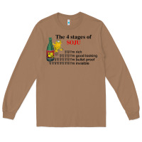 Toasted Coconut the 4 stages of soju i'm rich i'm good looking t shirt Long Sleeve Tee - DesignPulse
