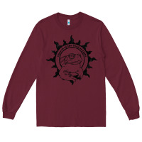 Burgundy Authentic Church Of The Toad Of Light Psychedlic Frog Licking (Distres Long Sleeve Tee - DesignPulse