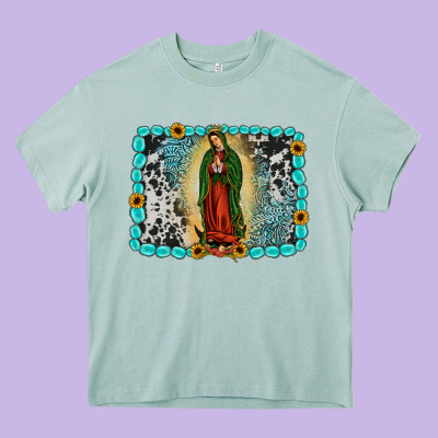 Gemstone Our Lady Of Guadalupe Heavy Core Tee Designed By Jahusdesignshop
