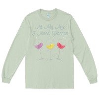Matcha At My Age I need Glasses Long Sleeve Tee - DesignPulse
