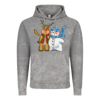 Cloud Rock christmas reindeer snowman Vintage Hoodie - CowGirlArtShop