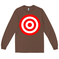 Chestnut bullseye target red & white rings target Long Sleeve Tee - DesignPulse