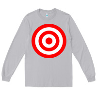 Moon Dust bullseye target red & white rings target Long Sleeve Tee - DesignPulse