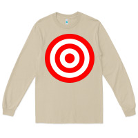 Mushroom bullseye target red & white rings target Long Sleeve Tee - DesignPulse