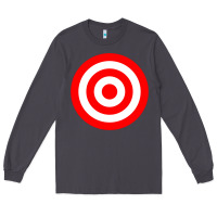 Smoke bullseye target red & white rings target Long Sleeve Tee - DesignPulse