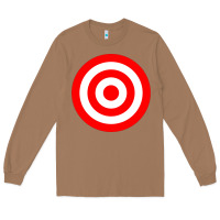 Toasted Coconut bullseye target red & white rings target Long Sleeve Tee - DesignPulse