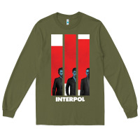 Army Green INTERPOL BAN Long Sleeve Tee - DesignPulse
